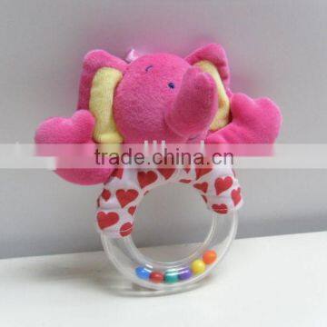 Plush Animal Elephant Baby infant Rattle toy