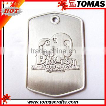 wholesale small custom engraved brand logo metal tag