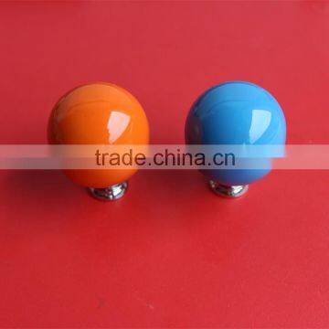 Colorful Round Pumpkin Ceramic and zinc alloy Cabinet Knobs