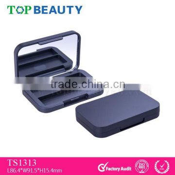 TS1313 Fashion Design Empty Matte Black With Mirror Eye Shadow Case