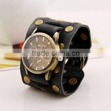 2015 Vintage Handmade Men's Leather Watch Bracelet photo-2