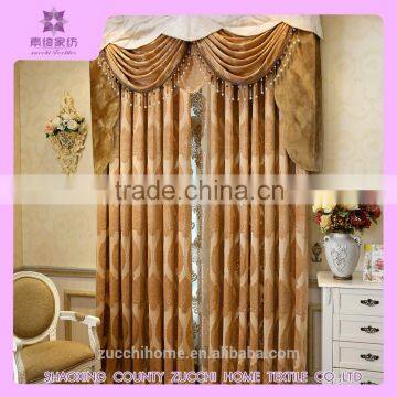2016 100% polyester fabric flocking drapery curtain
