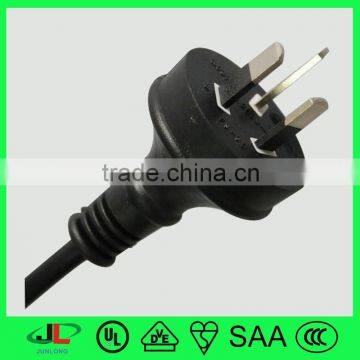 10A 250V Australia 3 pin electric power plug SAA extension cords flat plug