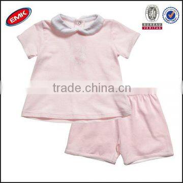 Comfortable Baby Girl Clothing Sets With Pink T Shirt and Short Sets
