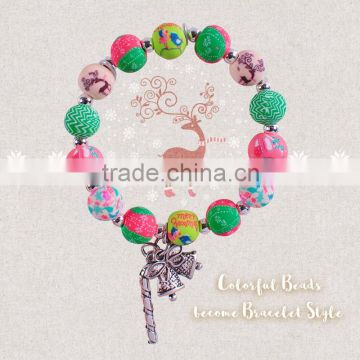 Fashion handmade handcrafted self designed polymer style clay beads bracelet