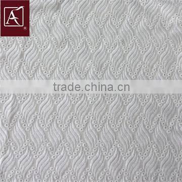 Fashion Eyelet Embroidery On Chiffon Fabric