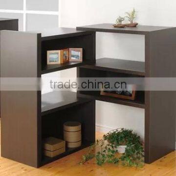 wooden separated bookshelf bookcase