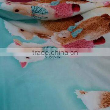 high quality printed Plant cashmere fabric for home textile made in china