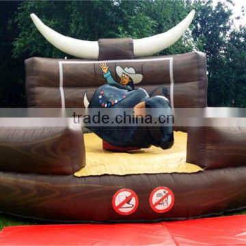 adult inflatable rodeo bull 5.5m Diamter inflatable air bounce floor for Mechanical bull