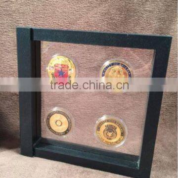 Challenge Coin Case - Four Coin Display, Challenge Coin Displays, Military Coin Display Cases
