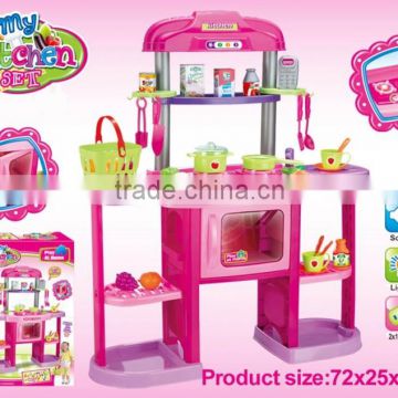 Kitchen Set Toys With Light and Sound 2in 1 tableware