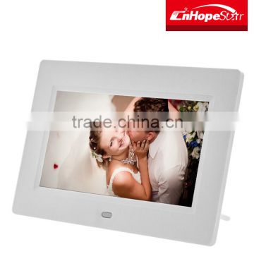 Hot sale full hd battery inside 7" inch digital photo frame viewer with usb input