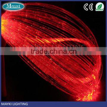 Transparent PVC protection 3*1.0mm fluorescent fiber optic cable for fiber lamp using