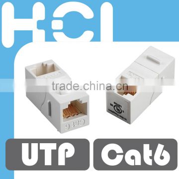 Taiwan Manufacturer RJ45 Cat6A 90 Degree Unshielded UTP Straight Keystone Coupler