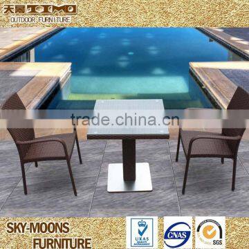 HOT! 3 pieces rattan garden set deck table chairs(TC043)