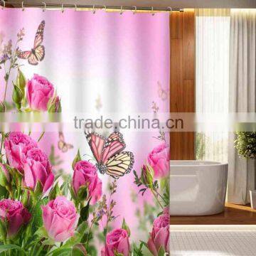 Vivid Photo Printed Butterfly Shower Curtain photo-3
