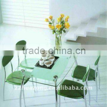 Green dynamic 5pcs steel dining set