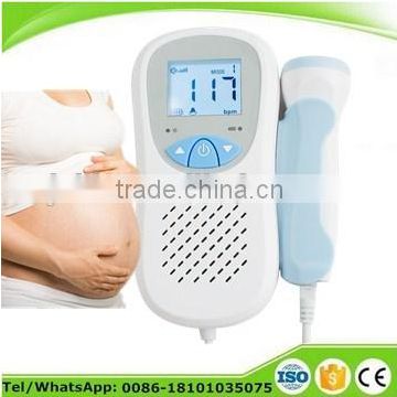 CE approved mini Fetal Doppler fetal Heart Baby Sound Monitor 3MHz Probe