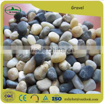 natural River black color polise cobble/pebble stone