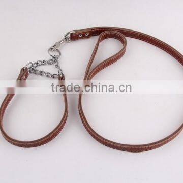 Personalized Design Functional Pet Collar Dog Leash Leather Dog Leash for Training Walking, Real Leather Dog Leash Made in China photo-2