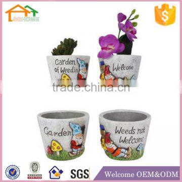 Factory Custom made best home decoration gift polyresin resin garden gnome flower pots