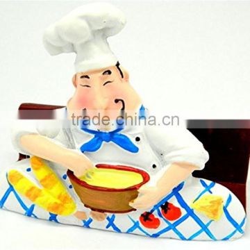 Personalized Handmade Painted Decorative Poly Resin Chef Napkin Holder