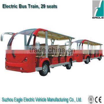 Electric Shuttle Bus With Trailer, 29 Persons, CE Approved