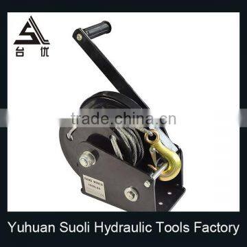 Manufacturing 1200lbs Galvanized Mechanical Shipyard Winch With Wire Rope photo-3