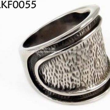 Titanium Silver 316l Stainless Steel Rings With Custom Logo photo-2