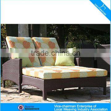 outdoor PE rattan furniture wicker recliner lounger chair