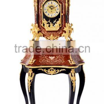 Home Decorative Wooden Floor Standing Big Ben With Bronze Eagle on Top , Luxury Brass Inlaid Antique Floor Clock photo-6