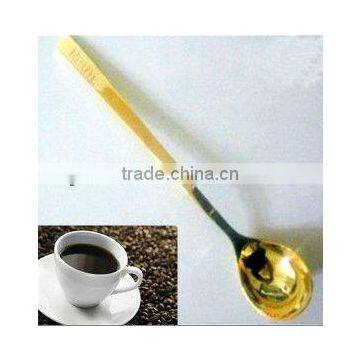 golden coffee spoon,coffee spoon,Stainless steel coffee spoon