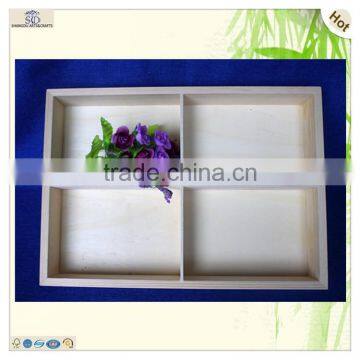 Customized Logo Multi Grids Compartments Decorating Storaging Pine Tray photo-3