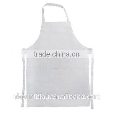 Cotton Simple Kitchen Apron With Front Pocket photo-3