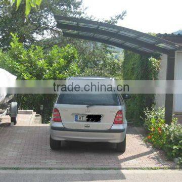 Modern appearance aluminum carport panels with fiberglass roofing