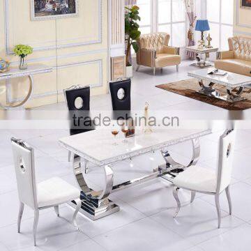 Modern dining table white marble table rectangle table