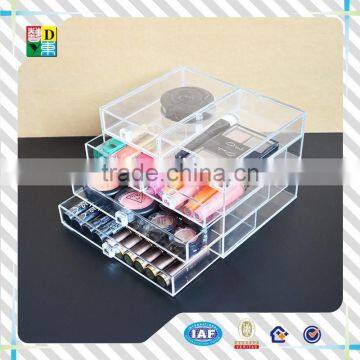 Customized acrylic make up cosmetic display drawer / acrylic cosmetic display storage drawer box from Shenzhen Yidong