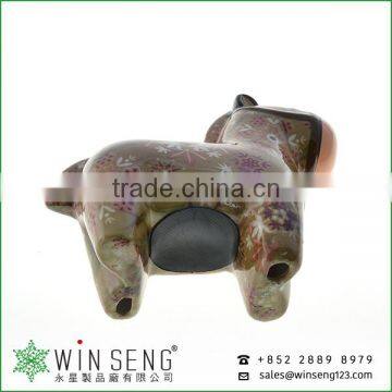 Cheap Coin Box Lovely Design Flower Patterns Horse Shaped Ceramic Animal Piggy Bank photo-5
