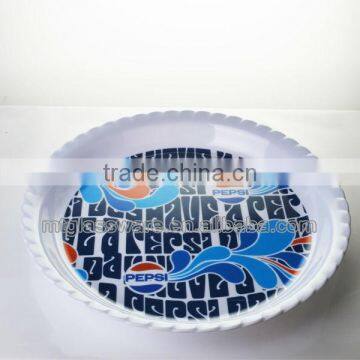 pespi melamine round plastic tray