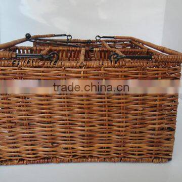 High Quality 3-tier Outdoor Caddy Organizer Plate Condiment Holder Portable Picnic Basket photo-4