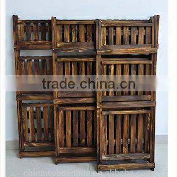 Classcail Bake Color Wooden Flower Stand photo-5