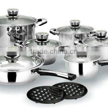 16 pcs stainless steel cookware set