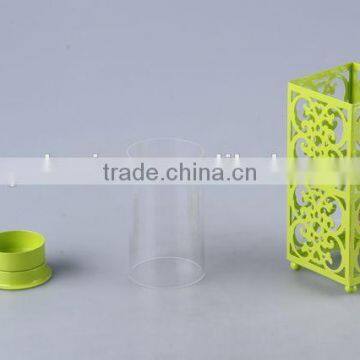 Home Decoration Candlestick/hollow Out Design Iron+Glass Candle Holder photo-5
