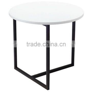 Euro Style black powder coated metal base Side Table, coffee table