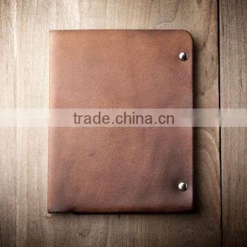 Dark Brown Genuine Cow Hide Leather Holder for Passport photo-2