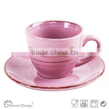 8OZ Stoneware Cup and Saucer/ceramic Coffee Cup and Saucer photo-2