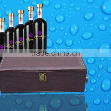 Hot Sale Bottle Shape Leather Wholesale Wine Gift Box photo-2