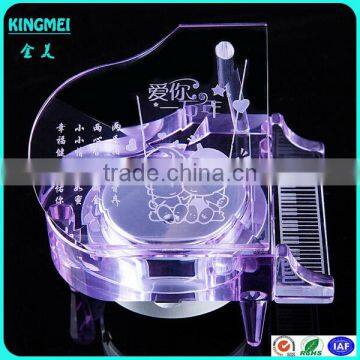 2015 Crystal Led Light Base for Display Piano With MP3 Music Round Led Light Base for Gift photo-3