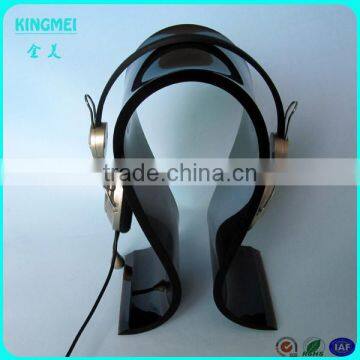 Customized Black Acrylic Earphone Headset Headphone Display Stand for Sale