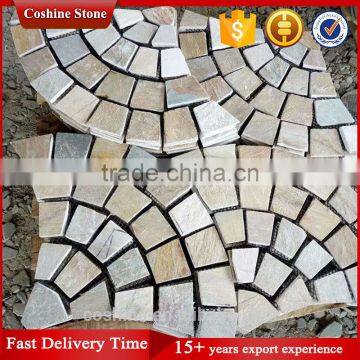 Outdoor yellow beige exterior floor slate tile designs